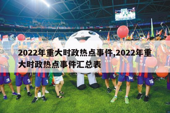 2022年重大时政热点事件,2022年重大时政热点事件汇总表